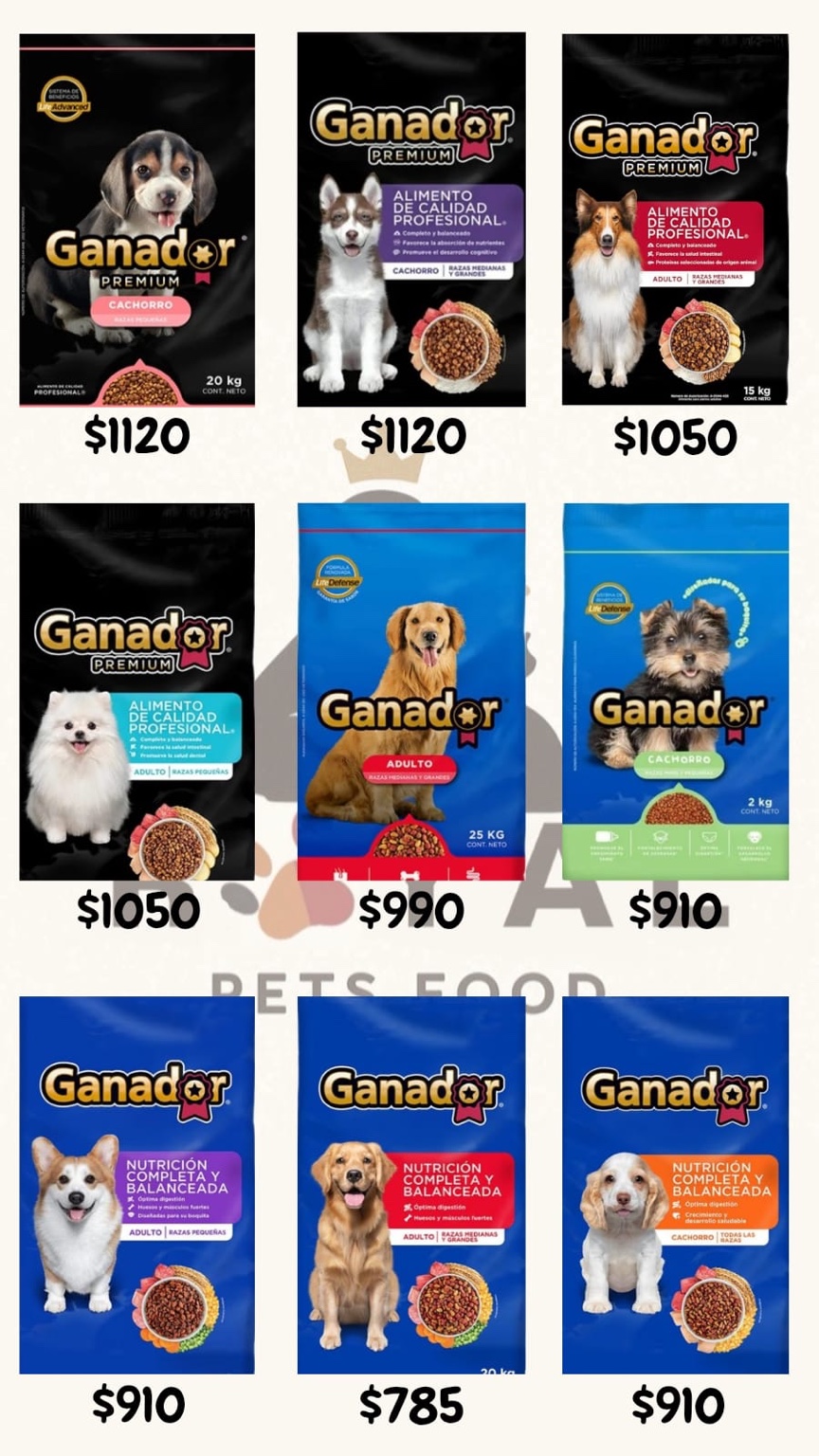 Catálogo Ganador de alimento para perros